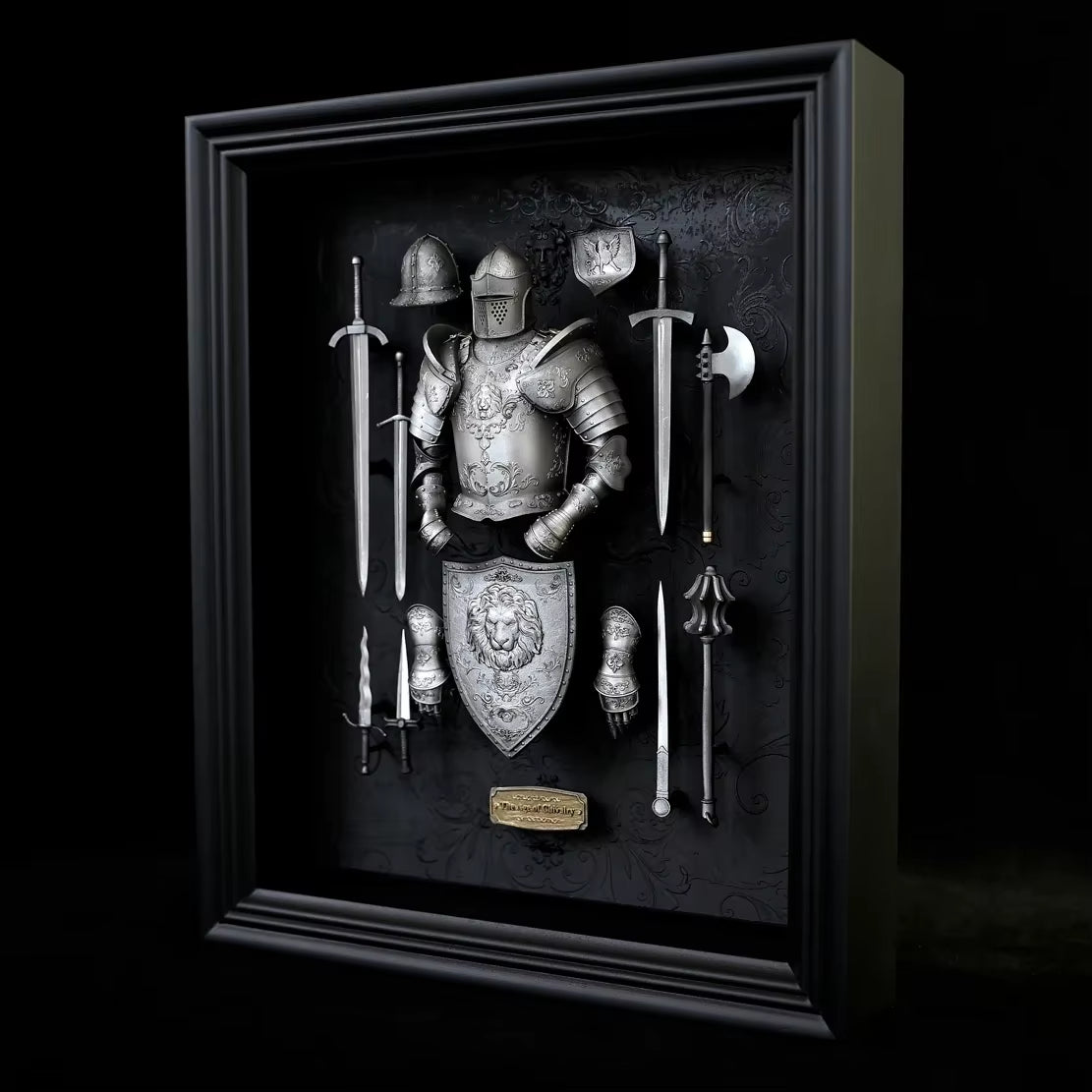 Resin Home Decoration Craft Ancient European Medieval Armour Finished Home Decoration Model Decorative Frame LTCP-266