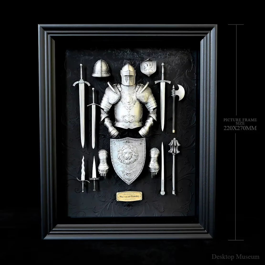 Resin Home Decoration Craft Ancient European Medieval Armour Finished Home Decoration Model Decorative Frame LTCP-266