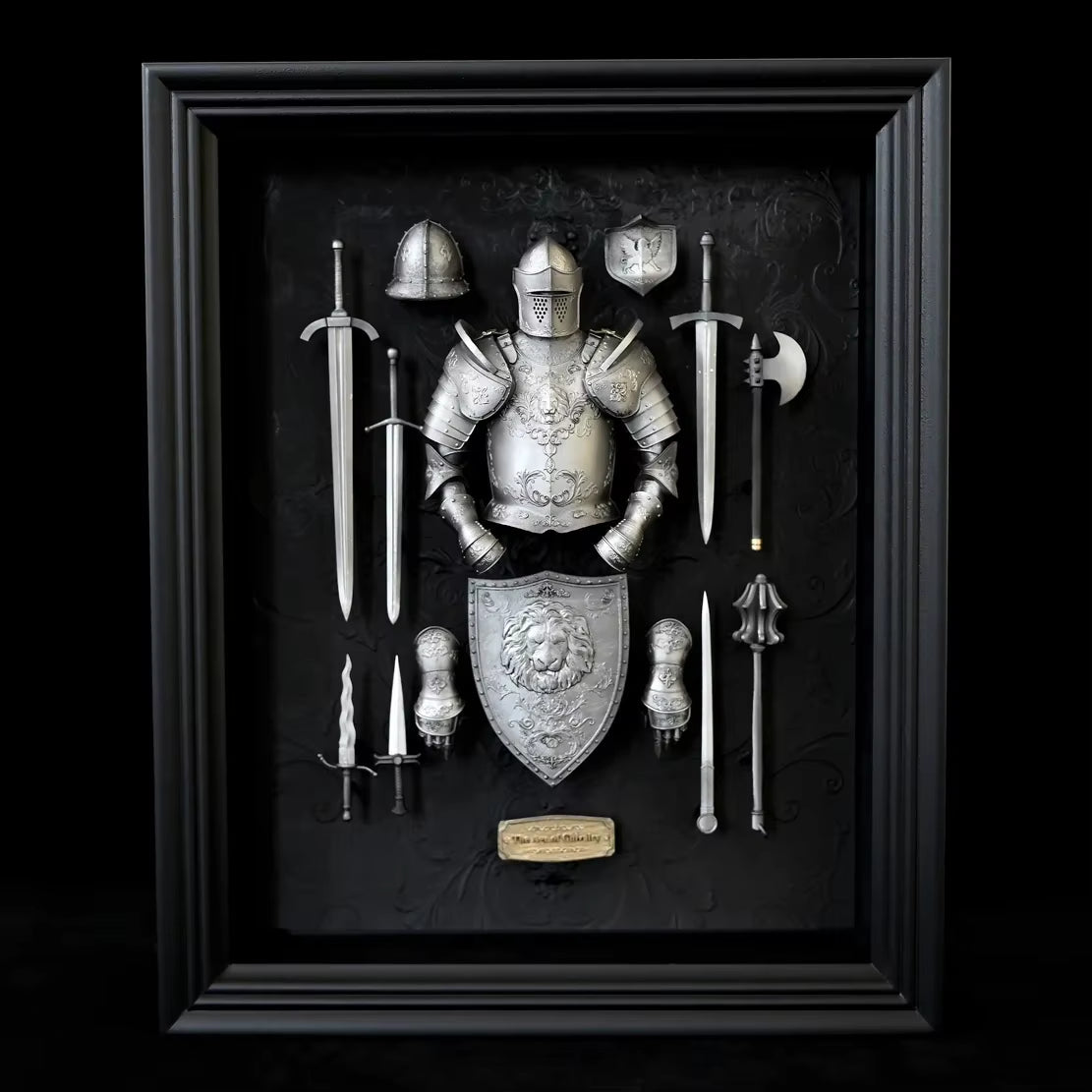 Resin Home Decoration Craft Ancient European Medieval Armour Finished Home Decoration Model Decorative Frame LTCP-266