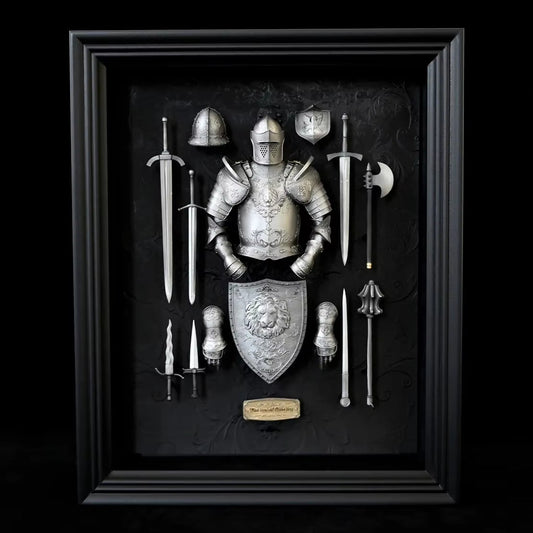 Resin Home Decoration Craft Ancient European Medieval Armour Finished Home Decoration Model Decorative Frame LTCP-266
