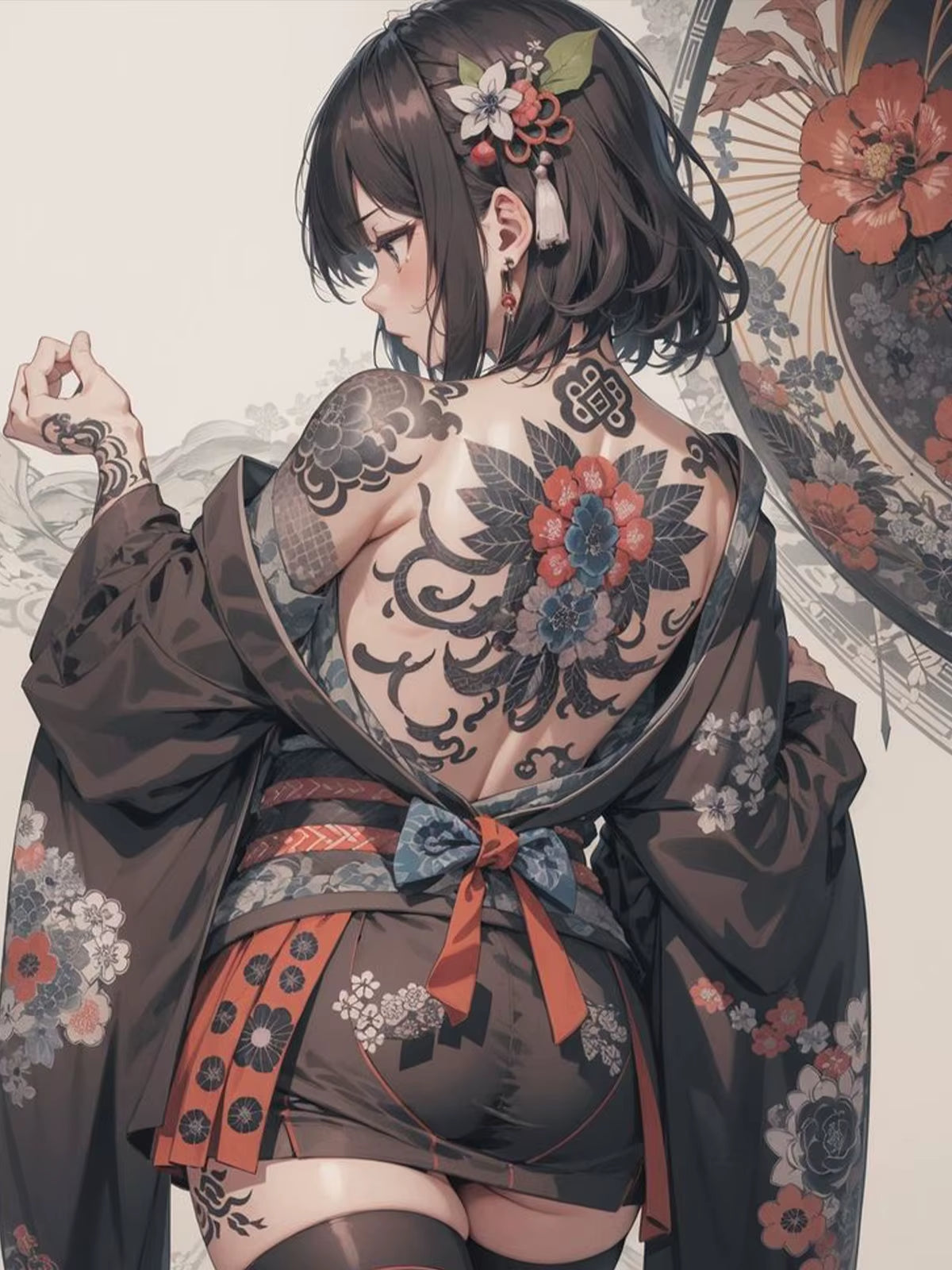 Poster Tattoo Girl, 12 modelos, sin marco