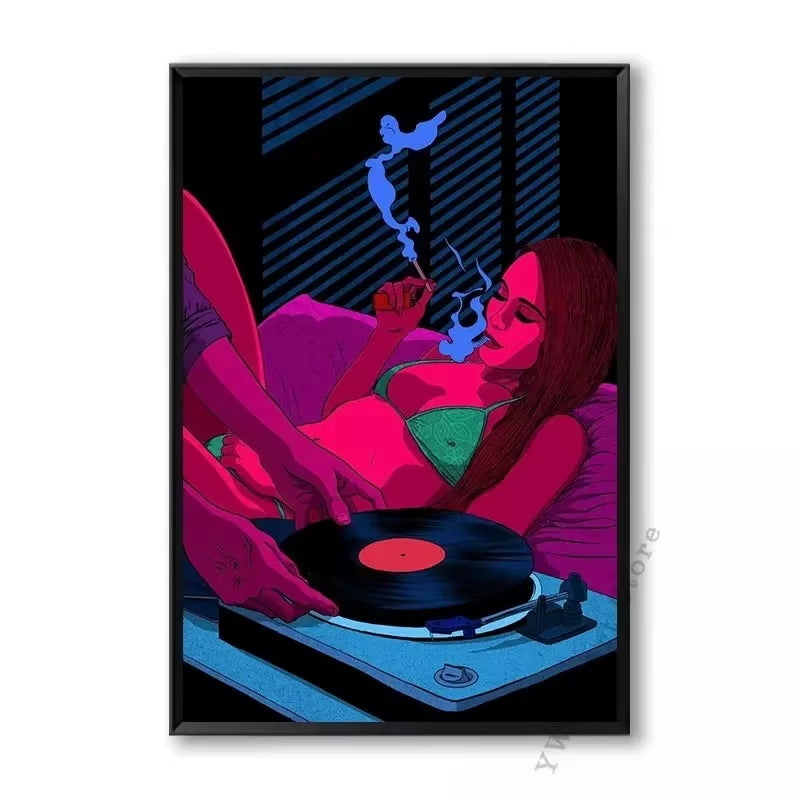 Sexy Poster Nude Lovers Canvas Paintings Attractive Body Sex Robet Posters and Prints Bondage Wall Art Picture for Bedroom Decor