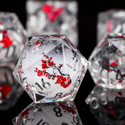 Cat Dice Sharp Edge Dice for Dungeons and Dragons Liquid Core Dice Resin Dnd Cat Dice D20 D&D Dice , Galaxy Dice Set