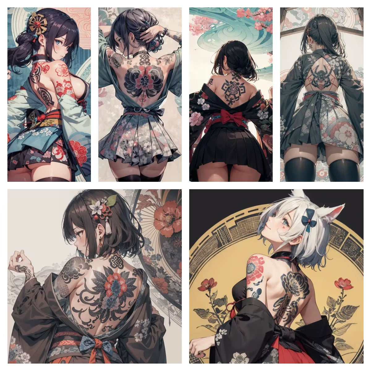 Poster Tattoo Girl, 12 modelos, sin marco
