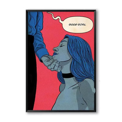 Sexy Poster Nude Lovers Canvas Paintings Attractive Body Sex Robet Posters and Prints Bondage Wall Art Picture for Bedroom Decor