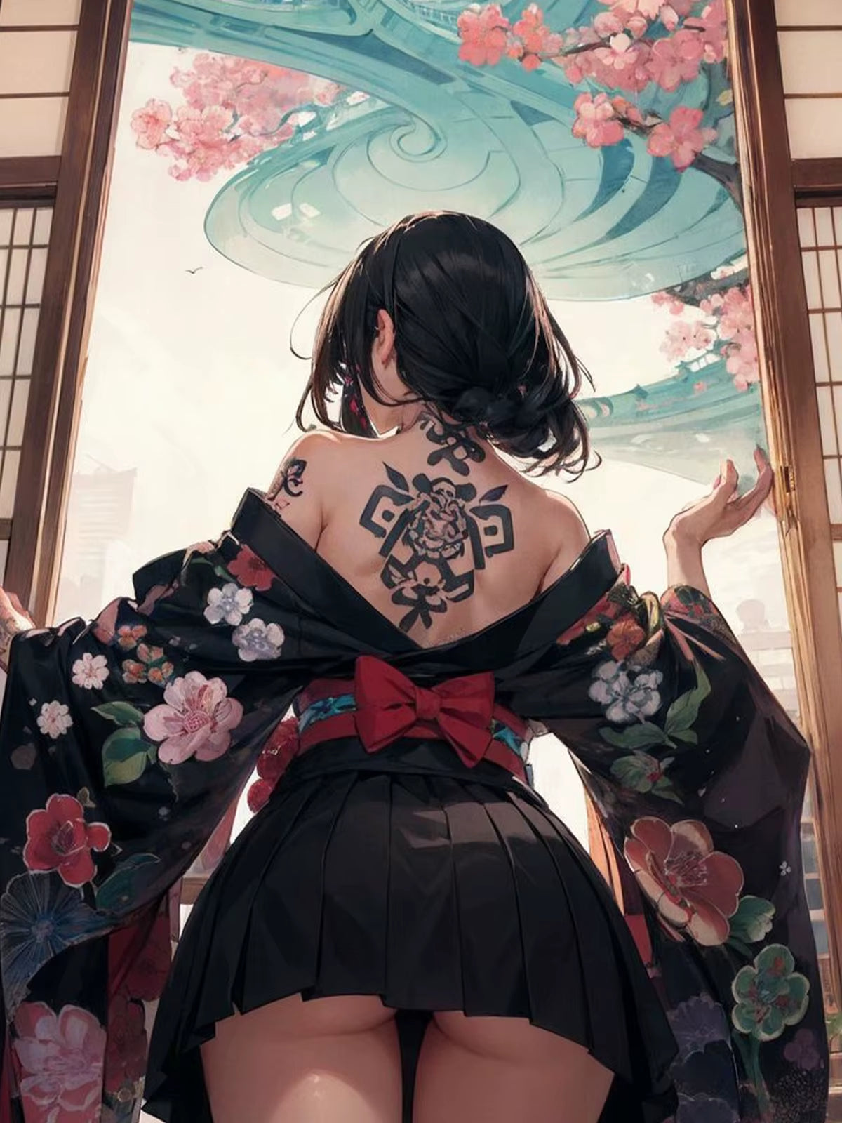 Poster Tattoo Girl, 12 modelos, sin marco